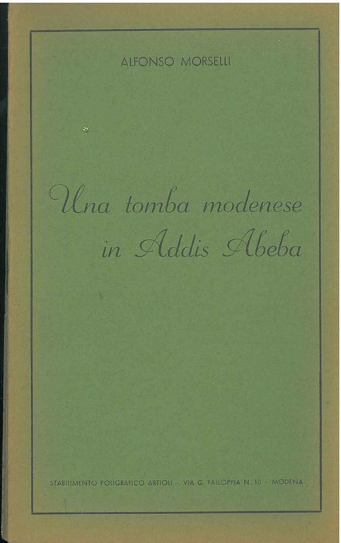 Una tomba modenese in Addis Abeba