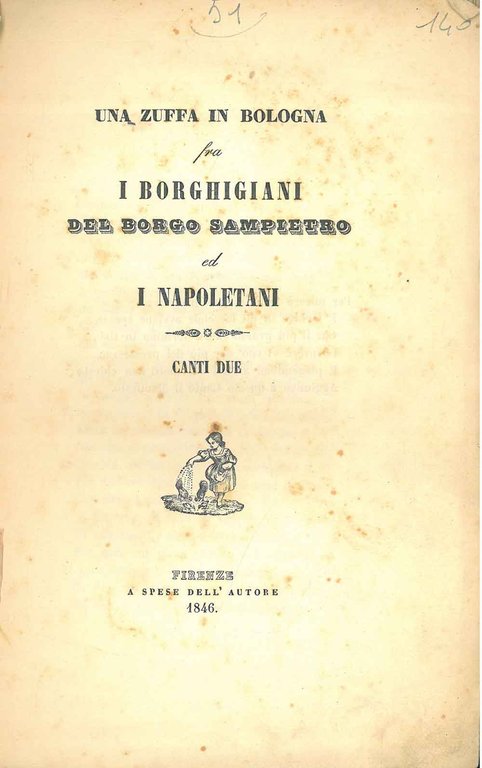 Una zuffa in Bologna fra i borghigiani del borgo Sampietro …