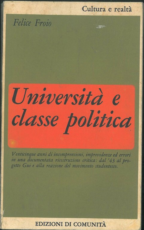 Università e classe politica
