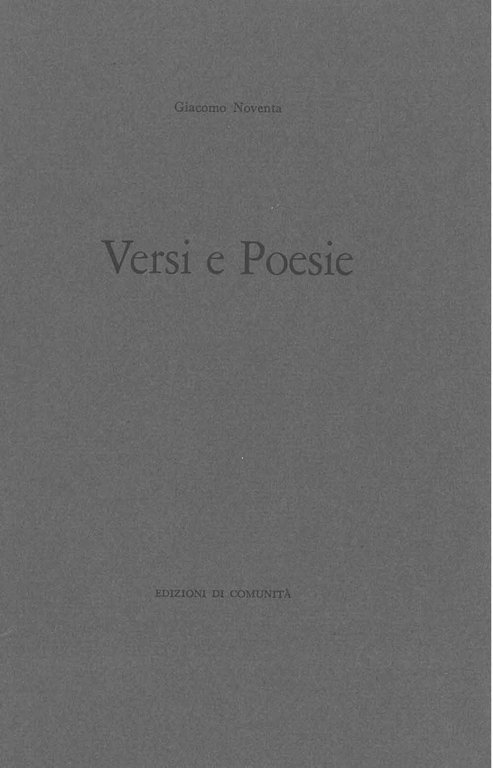 Versi e poesie