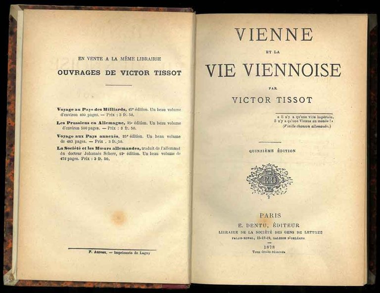 Vienne et la Vie Viennoise.
