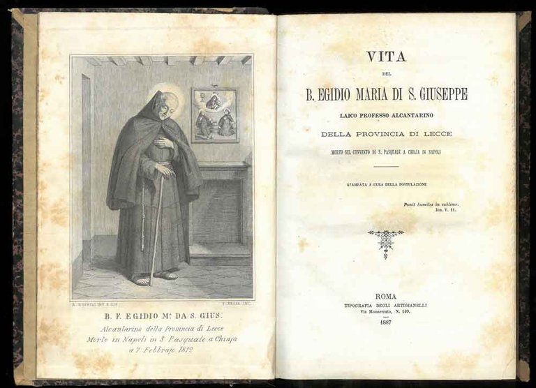 Vita del B. Egidio Maria di S.Giuseppe laico professo alcantarino …