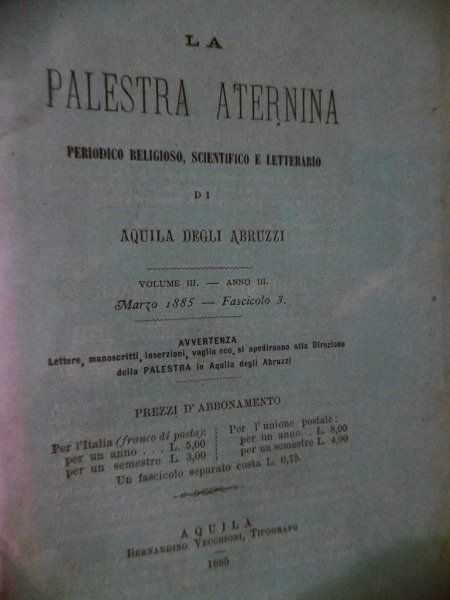 RASSEGNA DEGLI STUDI NEL SEMINARIO ARCIVESCOVILE DI AQUILA LA PALESTRA …