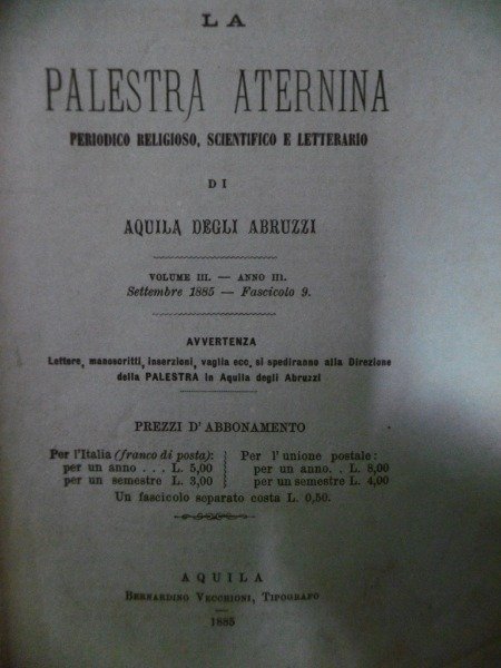 DUE EPIGRAMMI INEDITI DI S.S. LEONE XII LA PALESTRA ATERNINA …