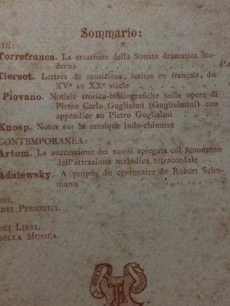 LA CREAZIONE DELLA SONATA DRAMTICA MODERNA RIVENDICATA ALL'ITALIA RIVISTA MUSICALEITALIANA …