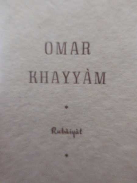 OMAR KHAYYAM RUBAIYAT LA SFINGE MINILIBRO