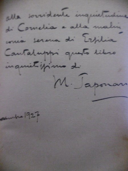 MICHELE SAPONARO INQUIETUDINI MONDADORI 1925