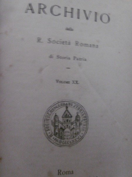 ARCHIVIO STORICO SOCIETA' ROMANA 1897