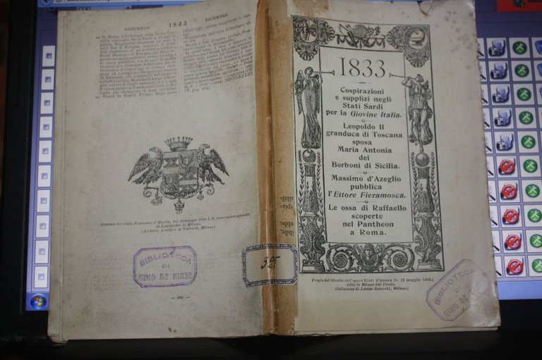 1833 COSPIRAZIONI E SUPPLIZI NEGLI STATI SARDI PER LA GIOVINE …