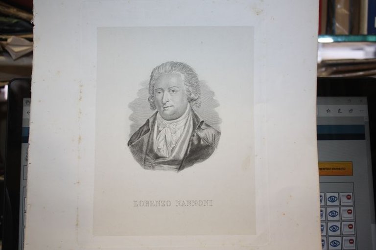 1854 LORENZO NANNONI RITRATTO COLLEZIONE 60 UOMINI ILLUSTRI ED.DUCCI