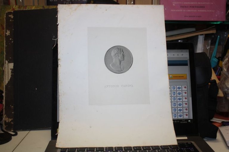 1854 RITRATTO ANTONIO CANOVA COLLEZIONE 60 RITRATTI ILLUSTRI