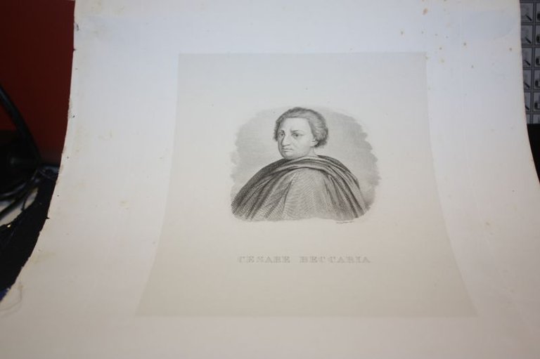 1854 RITRATTO CESARE BECCARIA COLLEZIONE 60 UOMINI ILLUSTRI