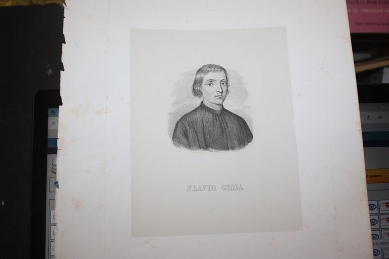 1854 RITRATTO FLAVIO GIOIA COLLEZIONE 60 RITRATTI ILLUSTRI ED.DUCCI