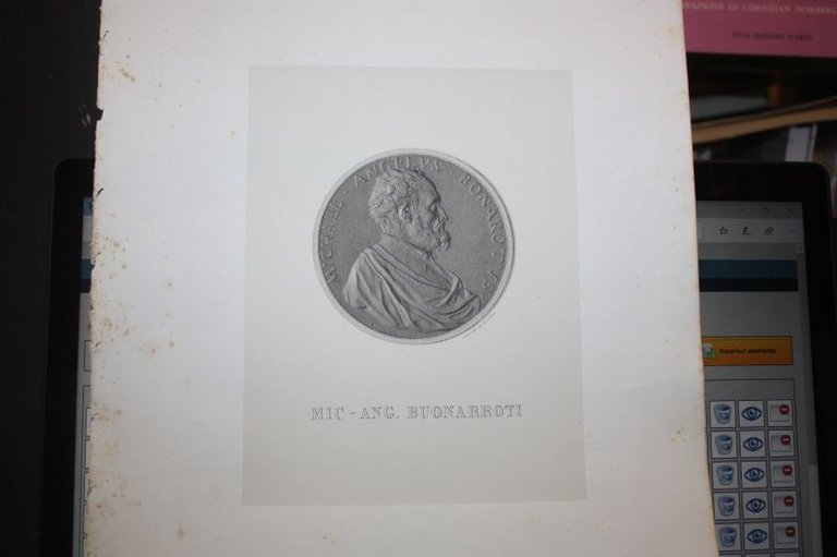 1854 RITRATTO MIC.ANG BUONARROTI COLLEZIONE 60 RITRATTI ED. DUCCI