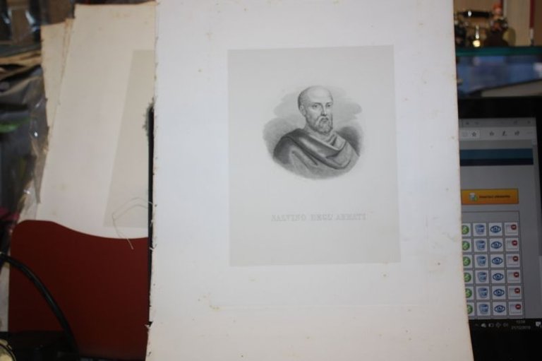 1854 RITRATTO SALVINO DEGL'ARMATI COLLEZIONE 60 UOMINI ILLUSTRI