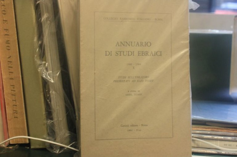 1984: ELIO TOAFF - ANNUARIO DI STUDI EBRAICI - STUDI …