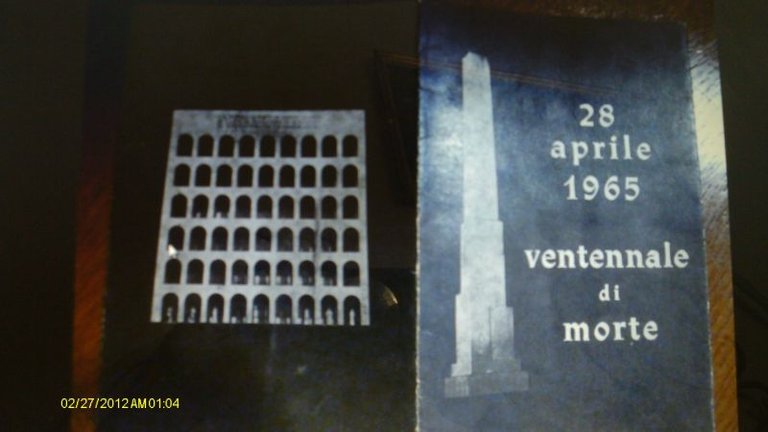 28 APRILE 1965 VENTENNALE MORTE MUSSOLINI raro opuscolo illustrato Fascismo