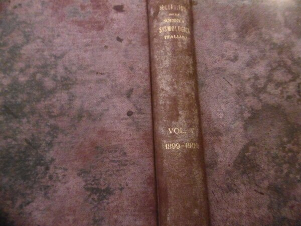 1890 TERREMOTO LAZIALE ADOLFO CANCANI BOLLETTINO SOCIETA' SISMOLOGICA ITALIANA 1899 …