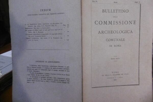 BULLETTINO COMMISSIONE ARCHELOGICA MAZO 1887 UN BASSORILIEVO ATTICO ADORAZIONE DEI …