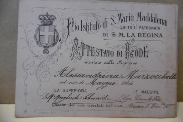 1904 PIO ISTITUTO DI S.MARIA MADDALENA SOTTO IL PATRONATO DI …