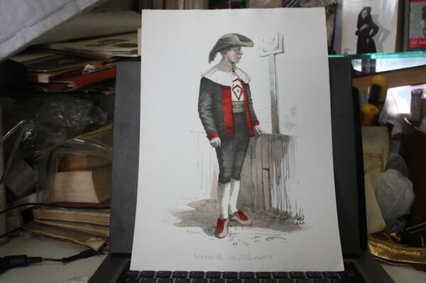 COSTUME UOMO DI CASTELROTTO 1958 CIRCA COSTUMI POPOLARI ITALIANI GORLICH