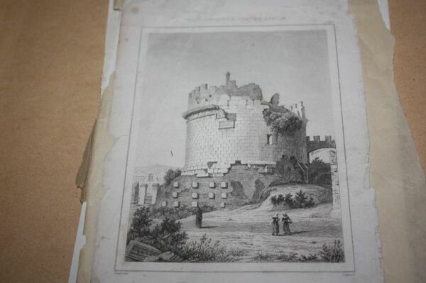 ITALIE ANCIENNE EMPIRE ROMAIN TOMBA CECILIA METELLA STAMPA ANTICA
