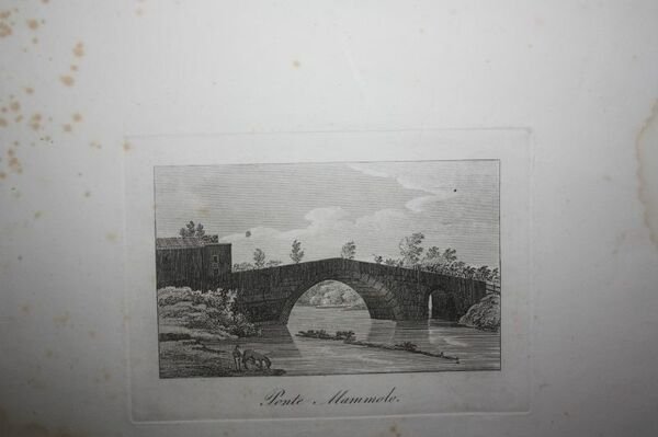 IMMAGINE STORICA DI PONTE MAMMOLO INCISIONE ANTICA 1800