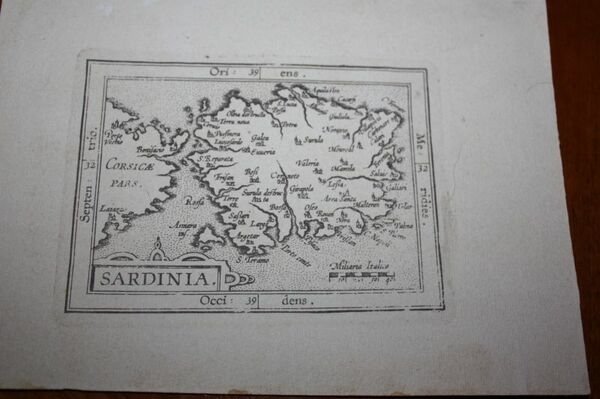 VECCHIA MAPPA SARDINIA 1800