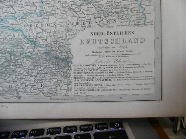 NORD OSTLICHES DEUTSCHLAND GOTHA STIELLER'S ATLAS