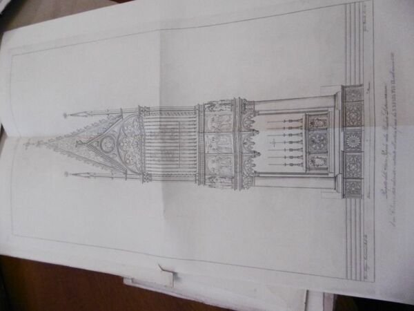 BASILICA LATERANENSE ALTARE PAPA PIO IX ANNO 1851 INCISIONE