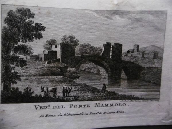 Veduta del ponte mammolo Parboni incisore 1824