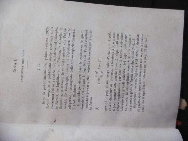 CORSO DI BALISTICA TEORICO PRATICA F.SIACCI MAGGIORE D'ARTIGLIERIA VOLUME III …