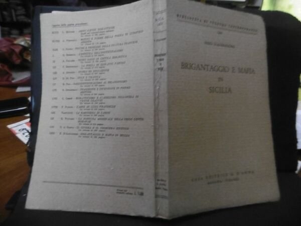BRIGANTAGGIO E MAFIA IN SICILIA CASA EDITRICE G D'ANNA MESSINA …