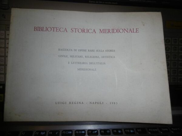 BIBLIOTECA STORIC MERIDIONALE LUIGI REGINA NAPILI 1983