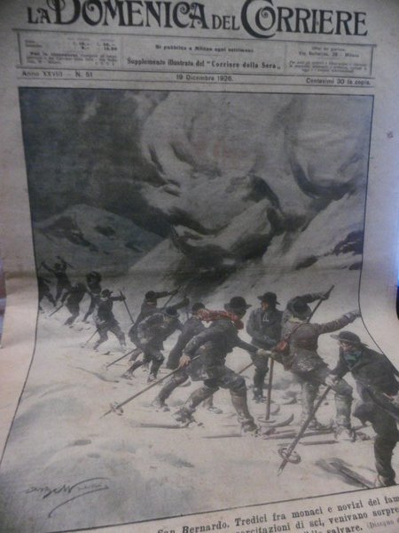LA DOMENICA DEL CORRIERE 19 DICEMBRE 1926 N.51 LA VALANGA …