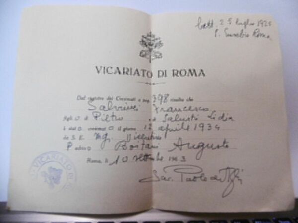 Vicariato di roma 1925