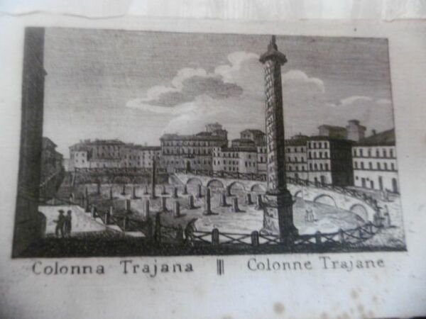 COLONNA TRAJANA INCISIONE OTTOCENTESCA