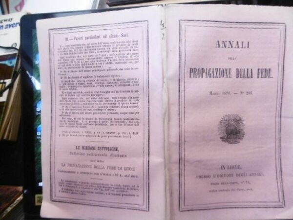 LIMOSINE 1875 EUROPA DIOCESI DI FRANCIA ANNALI DELLA PROPAGAZONE DELLA …