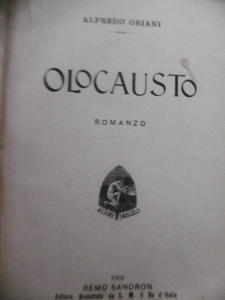 OLOCAUSTO ALFREDO ORIANI REMO SANDRON 1902