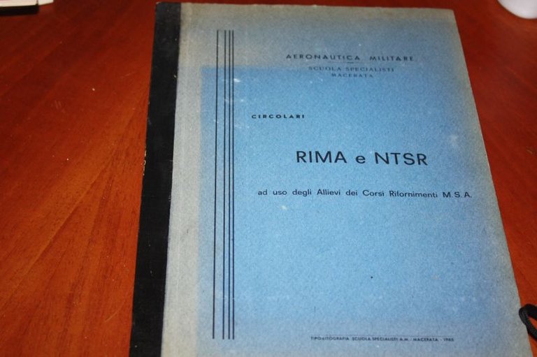 AERONAUTICA MILITARE SCUOLA SPEILISTI MACERATA RIMA E NTSR AD USO …