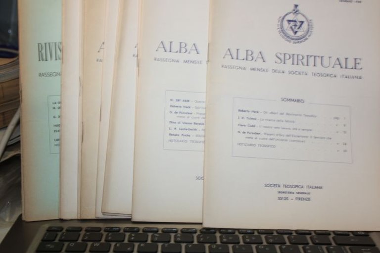 ALBA SPIRITUALE 12 RIVISTE RASSEGNA MENSILE SOCIETA' TEOSOFICA ANNO 1968