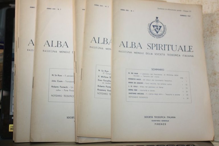 ALBA SPIRITUALE RASSEGNA MENSILE 12 NUMERI INTERA ANNATA 1967 SOCIETA' …