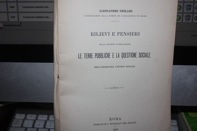 ALESSANDRO SIMILARI RILIEVI E PENSIERI LE TERRE PUBBLICHE E LA …
