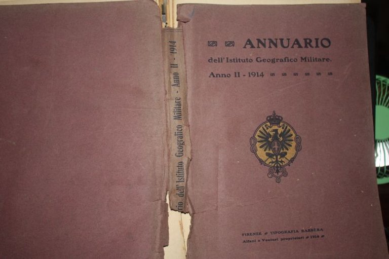 ANNUARIO DELL'ISTITUTO GEOGRAFICO MILITARE ANNO II 1914