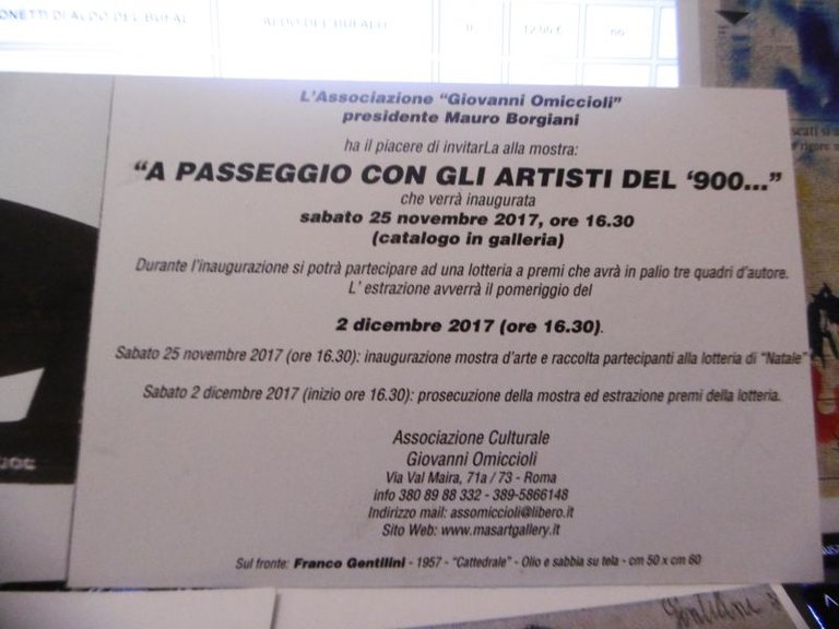 Associazione GIOVANNI OMICCIOLI A PASSEGGIO CON GLI ARTISTI DEL 900 …