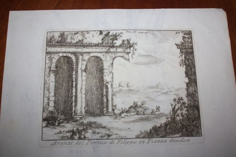 AVANZI DEL PORTICO DI FILIPPO IN PIAZZA GIUDEA 1700 ANTICA …