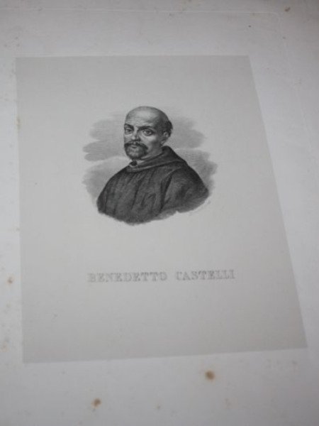 BENEDETTO CASTELLI RITRATTO 1854 COLLEZIONE DI SESSANTA RITRATTI D'ILLUSTRI ITALIANI