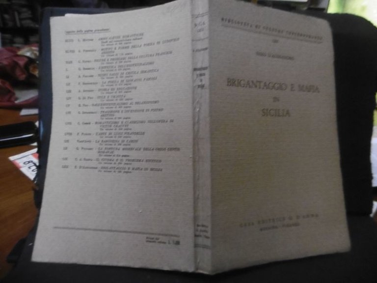 BRIGANTAGGIO E MAFIA IN SICILIA CASA EDITRICE G D'ANNA MESSINA …