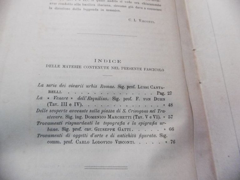 BULLETTINO DELLA COMMISIONE ARCHEOLOGICA ROMA 1890 FASCICOLO 2-3