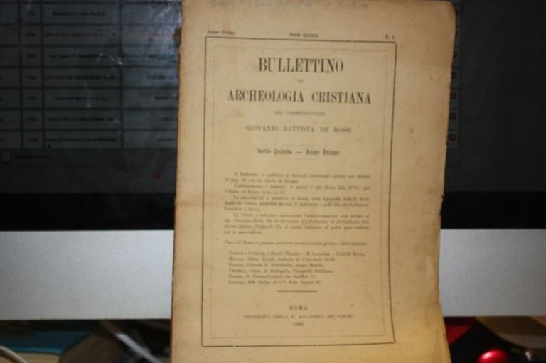 BULLETTINO DI ARCHEOLOGIA CRISTIANA SERI E QUINTA ANNO PRIMO N. …